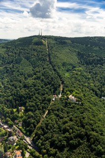 Alte Königstuhlbahn, historical mountain railway to Köigstuhl Heidelberg, Heidelberg,