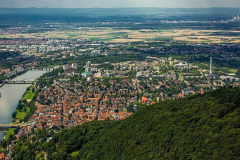 View of Heidelberg University, Heidelberg, Rhein-Neckar-Kreis, Baden-Württemberg, Germany, Europe,