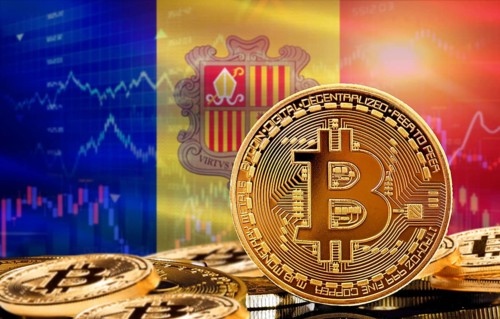 Investors in cryptocurrency and Blockchain Technology in Andorra, Concept. Bitcoin with Andorra