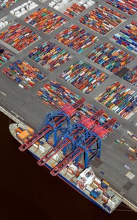Container port, Waltershofer Hafen, container ships, Eurogate, Eurogate Container Terminal, Port of