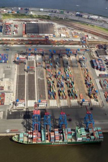 Container port, Waltershofer Hafen, container ships, Eurogate, Eurogate Container Terminal, Port of
