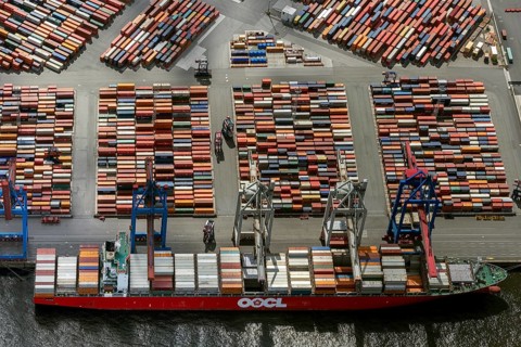 Container port, Waltershofer Hafen, container ships, Eurogate, Eurogate Container Terminal, Port of