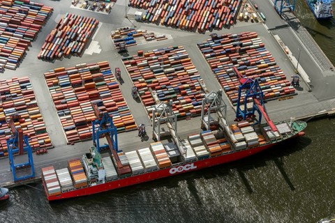 Container port, Waltershofer Hafen, container ships, Eurogate, Eurogate Container Terminal, Port of