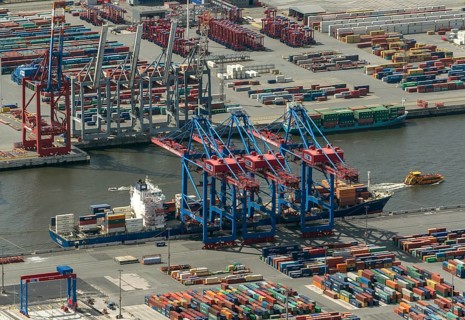 Container port, Waltershofer Hafen, container ships, Eurogate, Eurogate Container Terminal, Port of