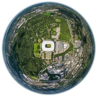 Imtech Arena, HSV Stadion, HSH Nordbank Arena, Hamburg, Bundesliga stadium, fisheye lens, fisheye,