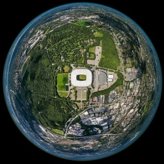 Imtech Arena, HSV Stadion, HSH Nordbank Arena, Hamburg, Bundesliga stadium, fisheye lens, fisheye,