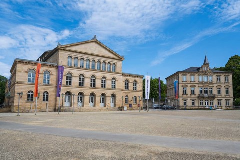 Edinburgh State Theatre and Palace, Schlossplatz, Coburg, Upper Franconia, Franconia, Bavaria,