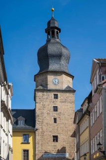Spitalgasse, Spitaltor, Historic City Gate, Tower, Coburg, Upper Franconia, Franconia, Bavaria,