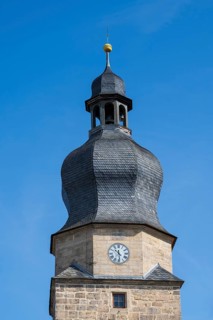 Spitalgasse, Spitaltor, Historic City Gate, Tower, detail, Coburg, Upper Franconia, Franconia,