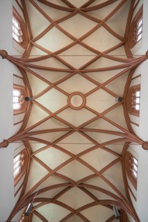 Vault, Holy Trinity, City Church, Bayreuth, Upper Franconia, Franconia, Bavaria, Germany