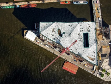 Roof construction of the Elbphilharmony, concert hall in the HafenCity in Hamburg, Elbphilharmonie