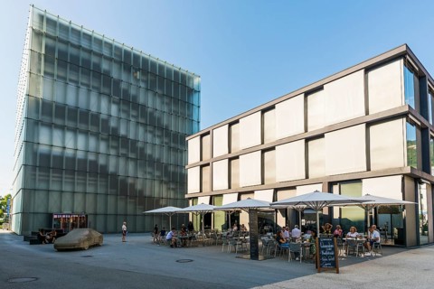 Museum Kunsthaus, KUB, architect Peter Zumthor, Bregenz, Lake Constance, Vorarlberg, Austria