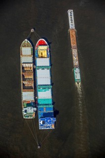 Bulk carrier lying in the harbour of Hamburg, Hamburg harbour, Elbe, Hamburg, Free and Hanseatic
