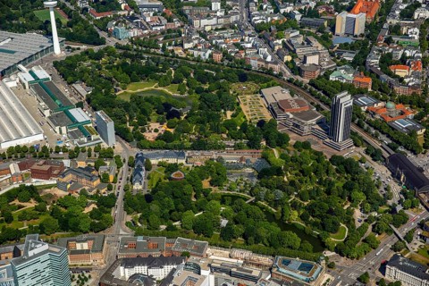 CCH - Congress Center Hamburg and Wallgrabenpark, Dammtordamm, Hamburg, Free and Hanseatic City of