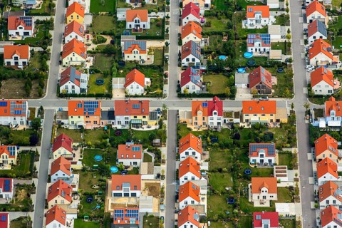 New development area, semi-detached houses, semi-detached house, residential property,