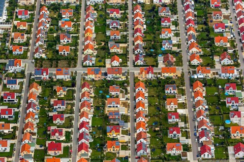 New development area, semi-detached houses, semi-detached house, residential property,