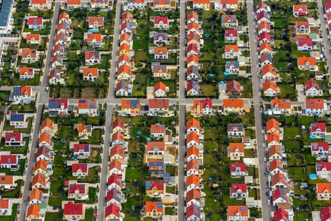 New development area, semi-detached houses, semi-detached house, residential property,