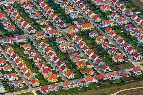 New development area, semi-detached houses, semi-detached house, residential property,