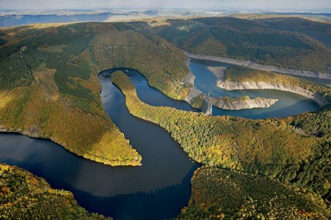 Simmerath, Belgium Aachen border area Eifel Rursee, North Rhine-Westphalia, Germany, Europe, aerial