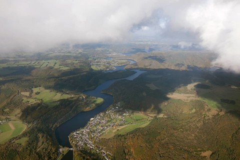 Simmerath, Belgium Aachen border area Eifel Rursee, North Rhine-Westphalia, Germany, Europe, aerial