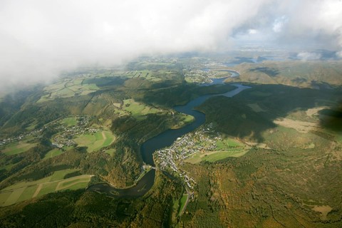 Simmerath, Belgium Aachen border area Eifel Rursee, North Rhine-Westphalia, Germany, Europe, aerial