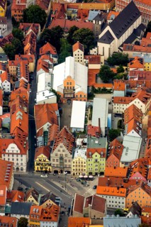 Regensburg, independent city in Eastern Bavaria, Bavaria, Germany, Europe, aerial view, birds-eyes