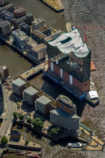 Roof construction of the Elbphilharmony, concert hall in the HafenCity in Hamburg, Elbphilharmonie