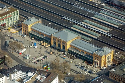 Hanover main station at Ernst-August-Platz, junction station, long-distance railway station,