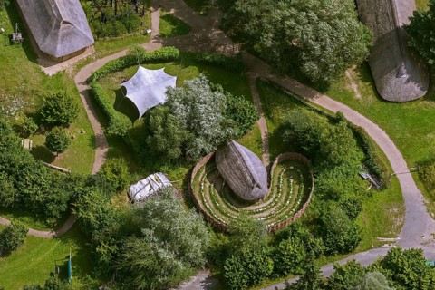 Archaeological Centre Hitzacker, residential barns, longhouses, mortuary hut, pit house, open-air