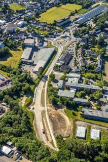 Aerial view, Niedersprockhövel, bypass road L70n between Hauptstraße and Wuppertaler Straße,