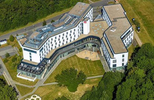 Aerial photo, IG-Metall-Bildungszentrum, Sprockhövel, Ruhr area, North Rhine-Westphalia, Germany,