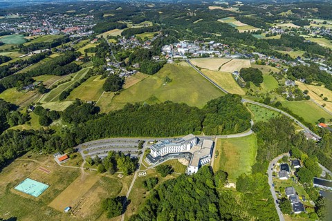 Aerial view, IG-Metall-Bildungszentrum, Sprockhövel, Ruhr area, North Rhine-Westphalia, Germany,