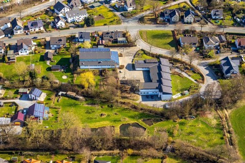 Aerial photo, primary school Allendorf, primary school Hachen, Allendorf, Sundern, Sauerland, North