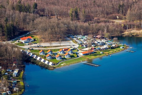 Aerial photo, Nordic holiday park, Sailpoint, fishing boat rental, mosaic outdoor centre, Sorpesee,