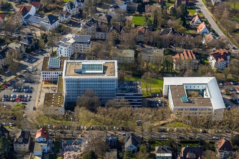Aerial photograph, Unna district administration, Unna district economic development agency, Unna,