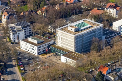 Aerial photograph, Unna district administration, Unna district economic development agency, Unna,