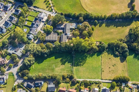 Aerial photo, Liedbachschule Unna, Billmerich, Unna, Ruhr area, North Rhine-Westphalia, Germany,