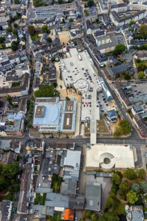 Aerial view, StadtGalerie Velbert, Forum Niederberg, Velbert, Ruhr area, North Rhine-Westphalia,