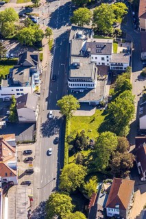 Aerial photo, Hellweger Anzeiger and Westfälische Rundschau, waterway, Unna, Ruhr area, North