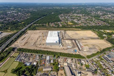 Aerial view, Oberhausen, Logport V, Duisport, Waldteichstraße industrial estate,