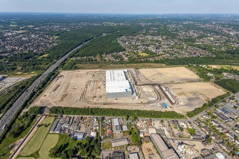 Aerial view, Oberhausen, Logport V, Duisport, Waldteichstraße industrial estate,