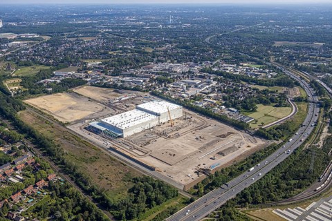 Aerial view, Oberhausen, Logport V, Duisport, Waldteichstraße industrial estate,