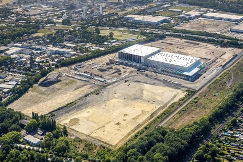 Aerial view, Oberhausen, Logport V, Duisport, Waldteichstraße industrial estate,