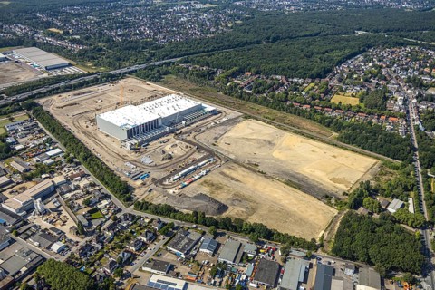Aerial view, Oberhausen, Logport V, Duisport, Waldteichstraße industrial estate,