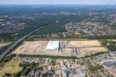 Aerial view, Oberhausen, Logport V, Duisport, Waldteichstraße industrial estate,