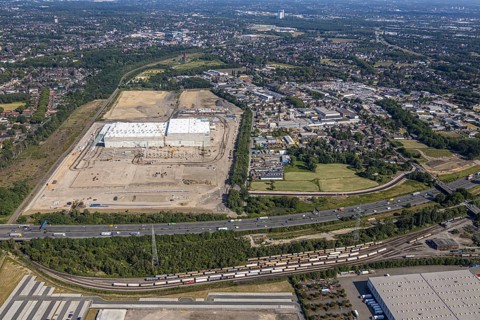 Aerial view, Oberhausen, Logport V, Duisport, Waldteichstraße industrial estate,