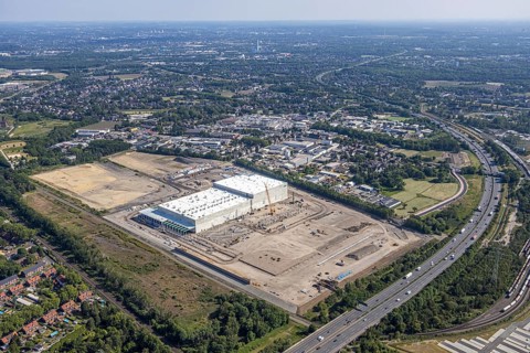 Aerial view, Oberhausen, Logport V, Duisport, Waldteichstraße industrial estate,