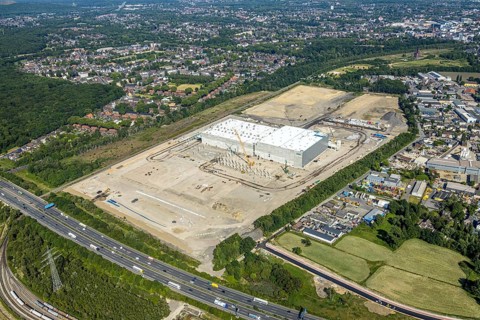Aerial view, Oberhausen, Logport V, Duisport, Waldteichstraße industrial estate,