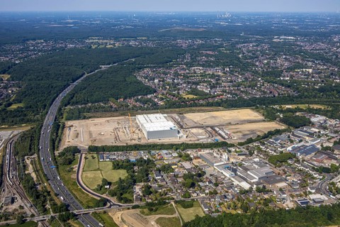 Aerial view, Oberhausen, Logport V, Duisport, Waldteichstraße industrial estate,
