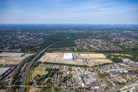 Aerial view, Oberhausen, Logport V, Duisport, Waldteichstraße industrial estate,